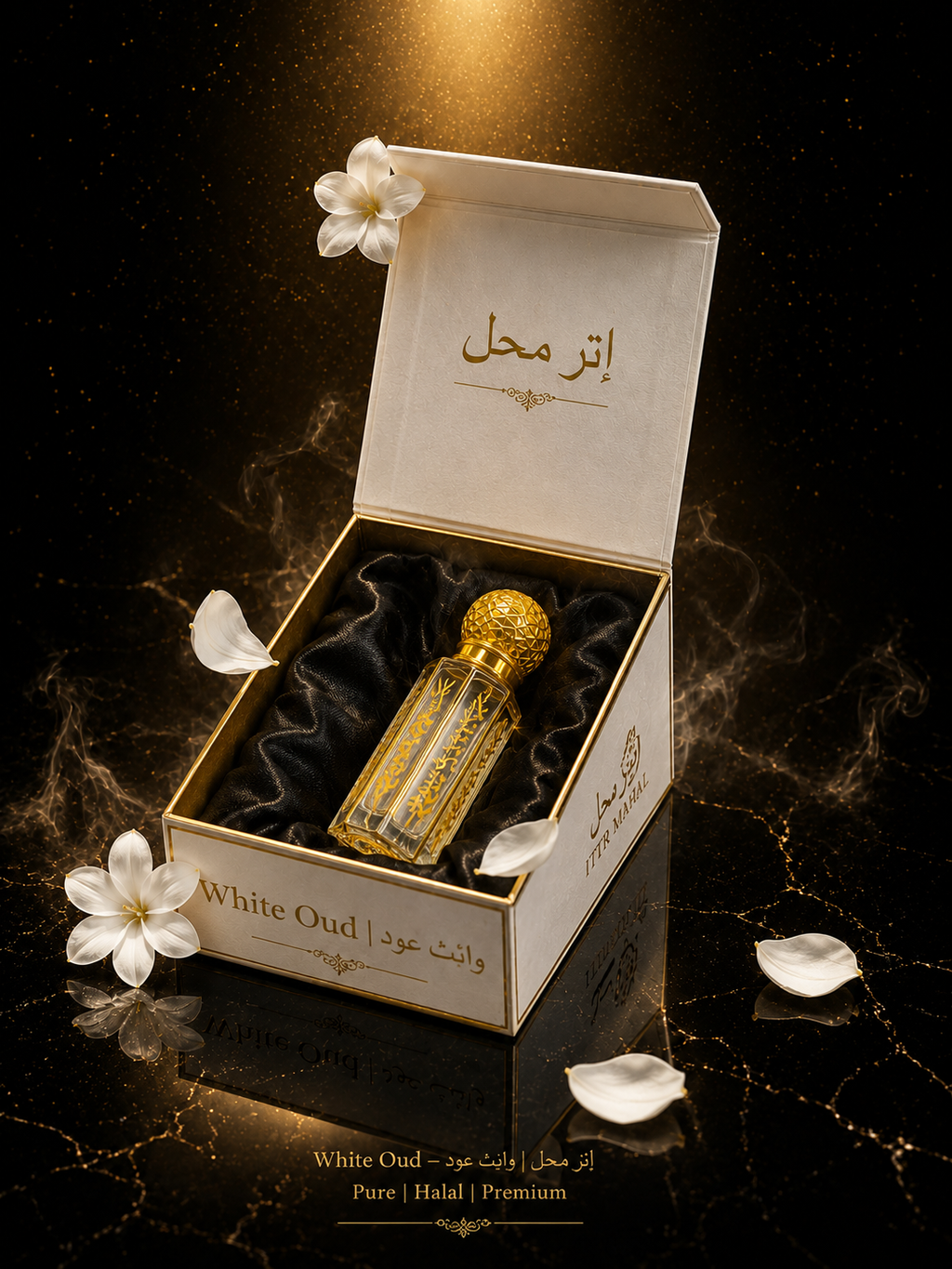 Ittr Mahal White Oud Attar (Perfume Oil) – 12ml | Unisex Long Lasting