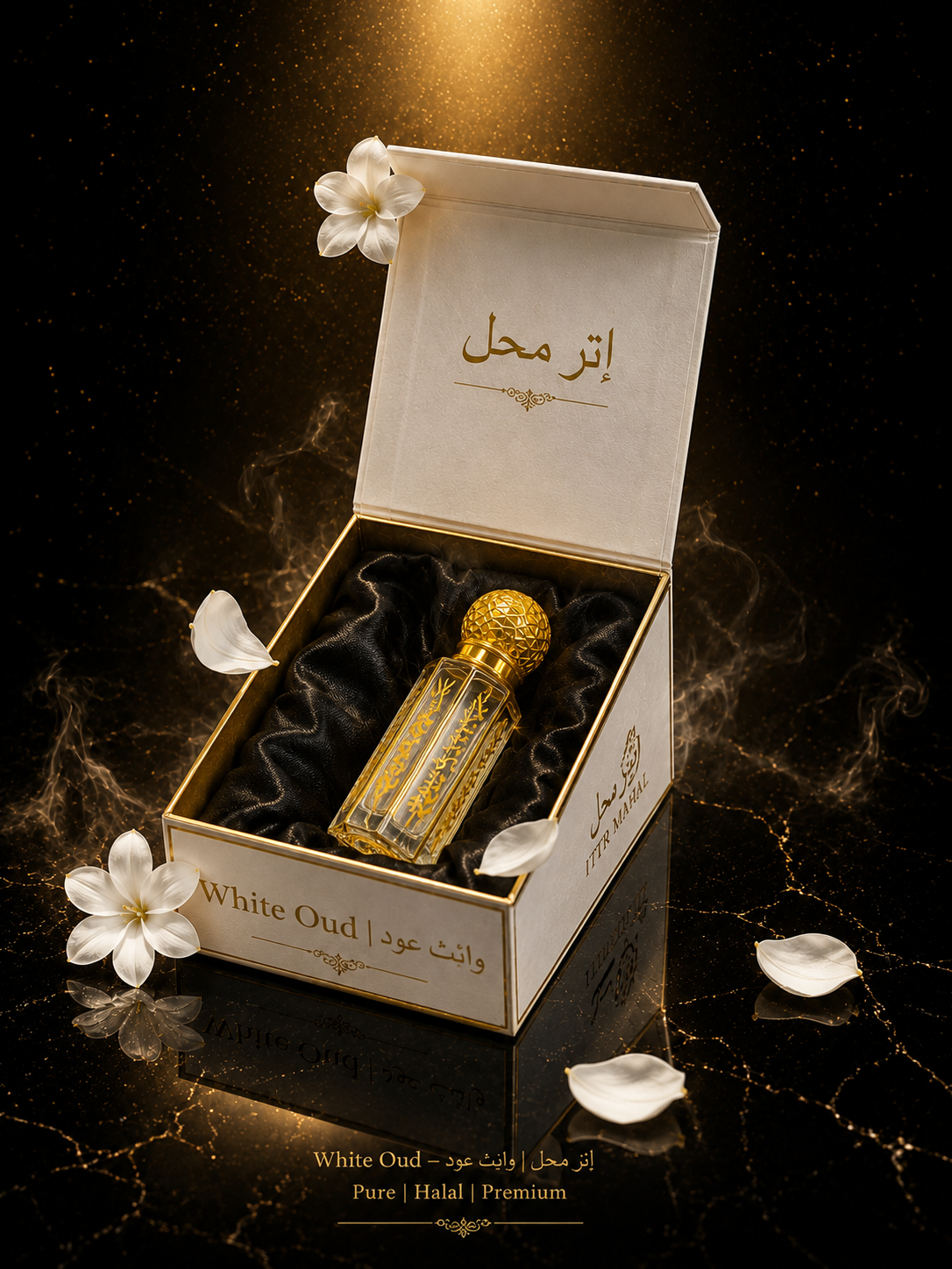 Ittr Mahal White Oud Attar (Perfume Oil) – 12ml | Unisex Long Lasting