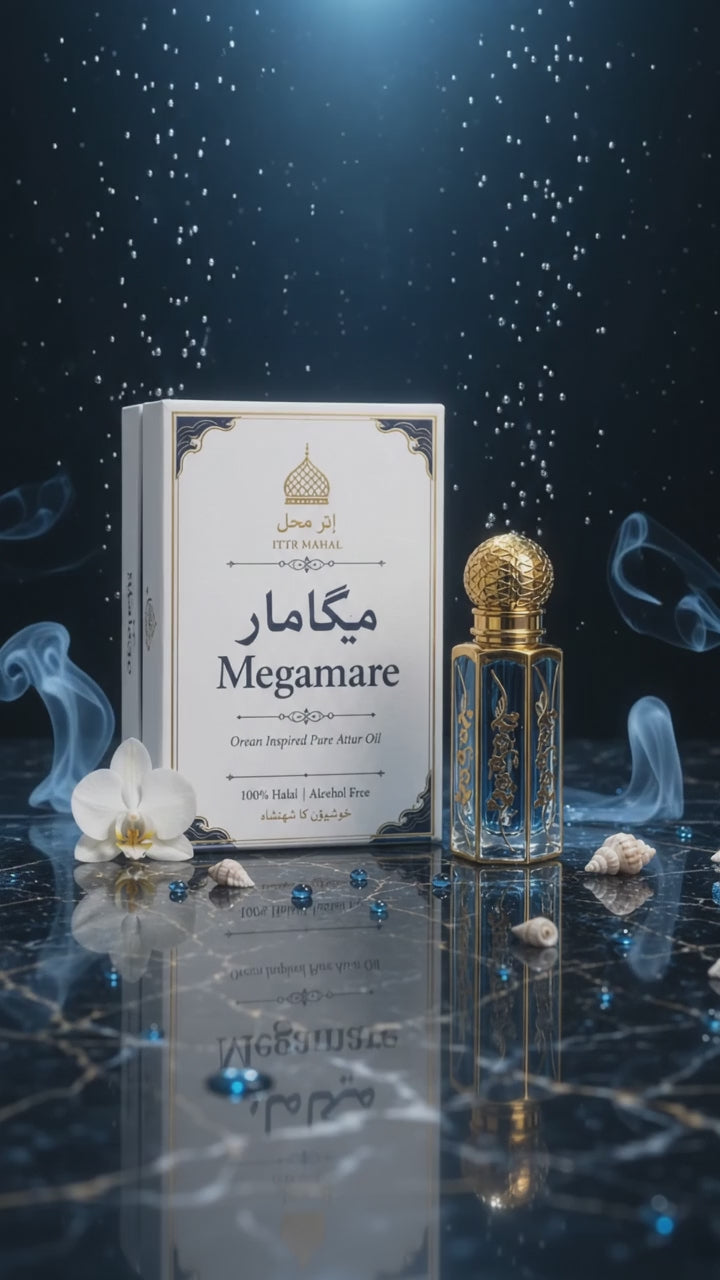 Ittr Mahal Megamare Attar (Perfume Oil) – 12ml | Fresh Aquatic Scent